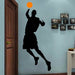 Flying Dunk Basketball Player Wall Stencils