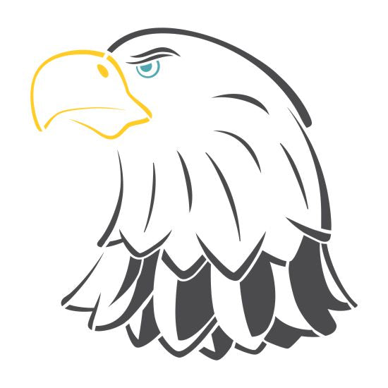 Eagle Head 2 Mascot Stencil