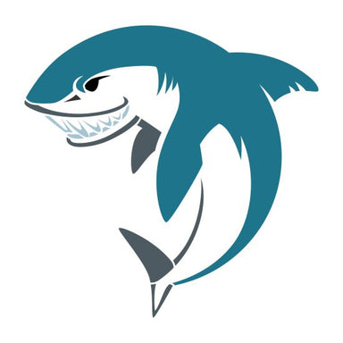 Shark 1 Mascot Athletic and Field Stencil