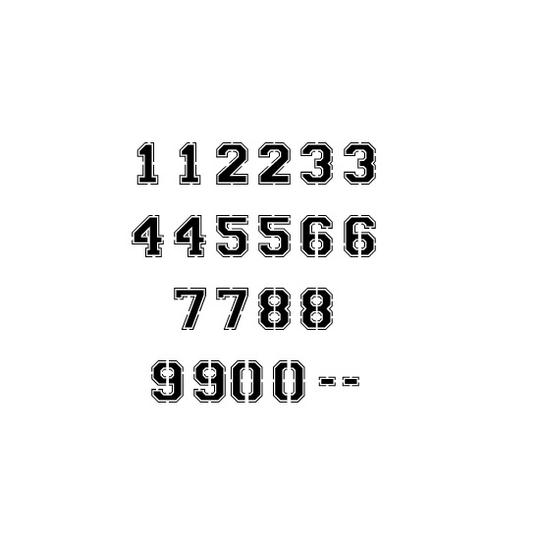 Varsity Font Letter and Number Stencil Sets