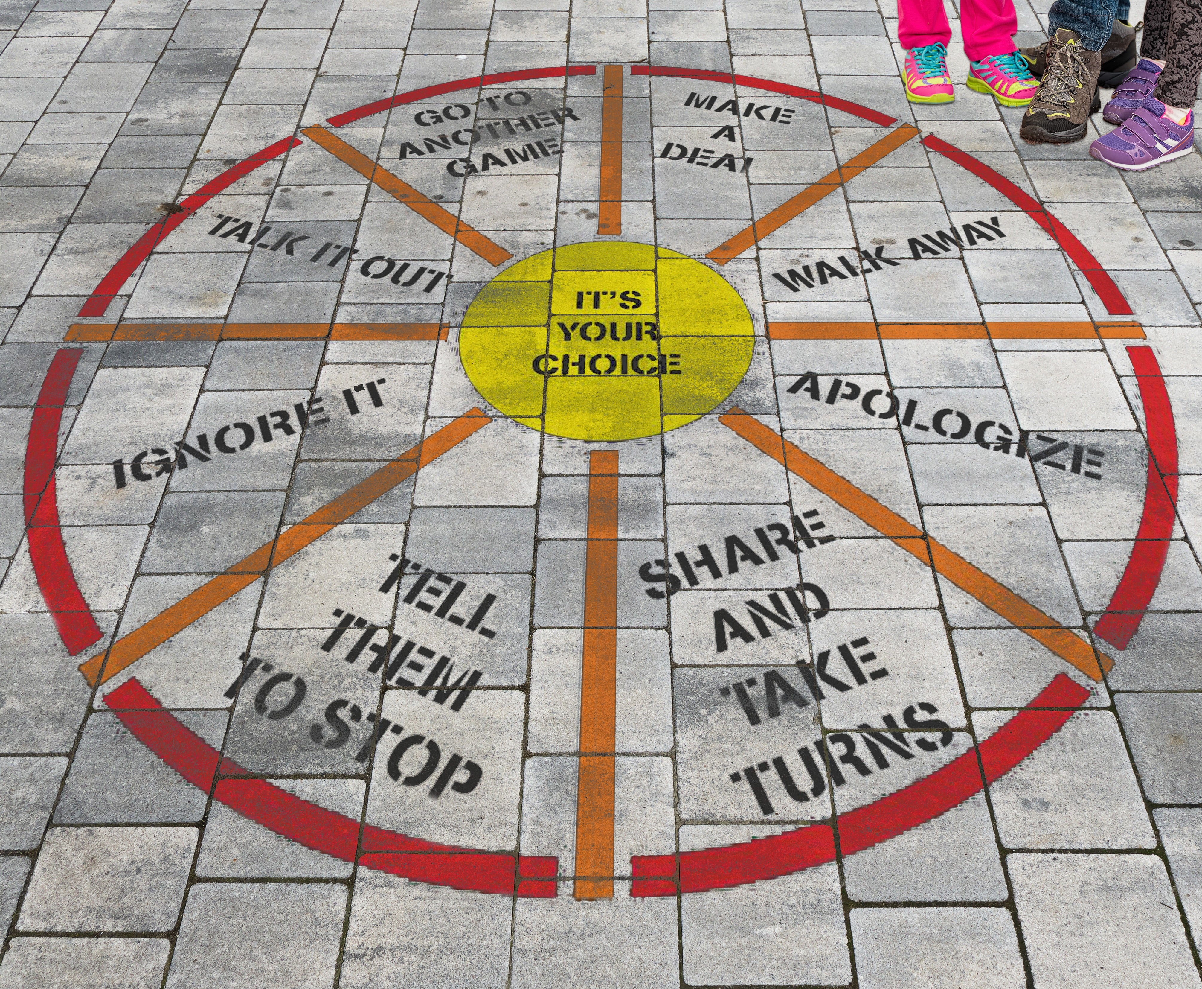Playground Game Stencil | Conflict Resolution Circle
