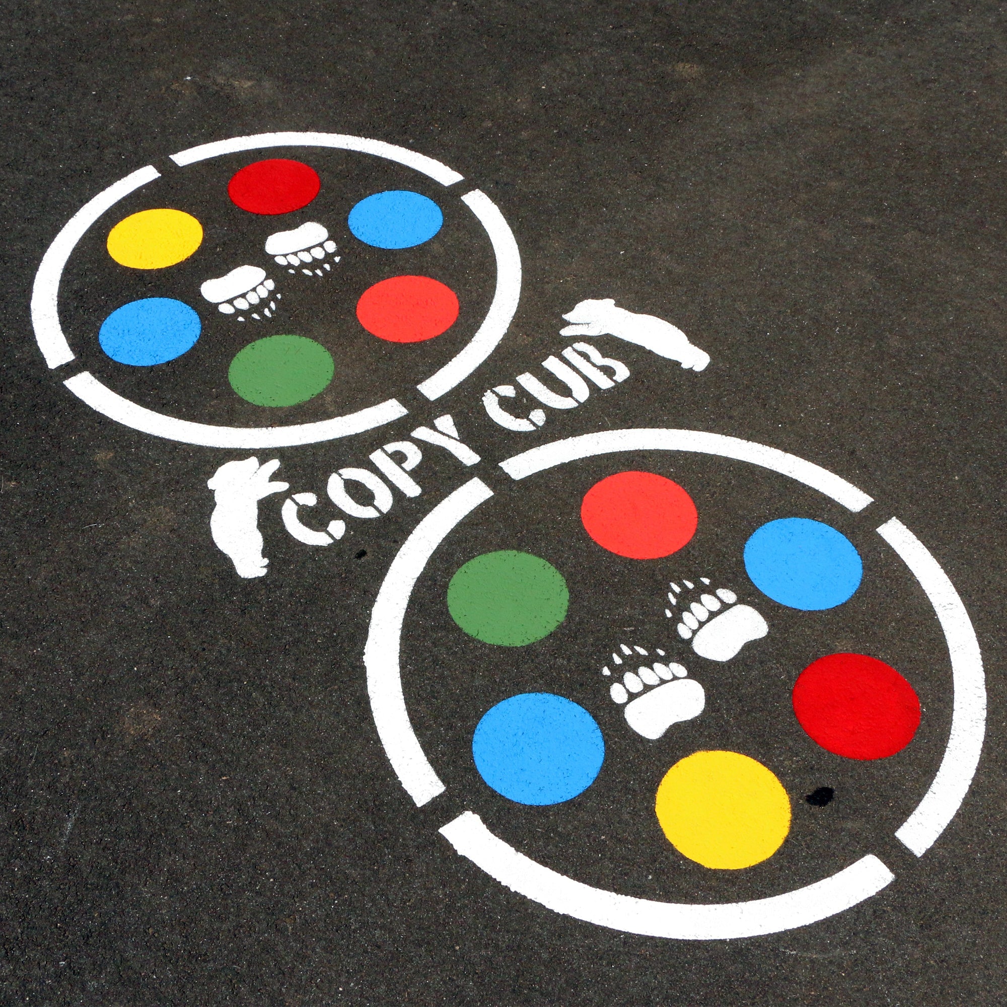 Copy Cat Game Playground Stencil