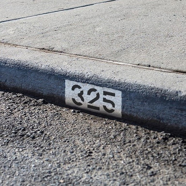 curb painting number stencils parking address
