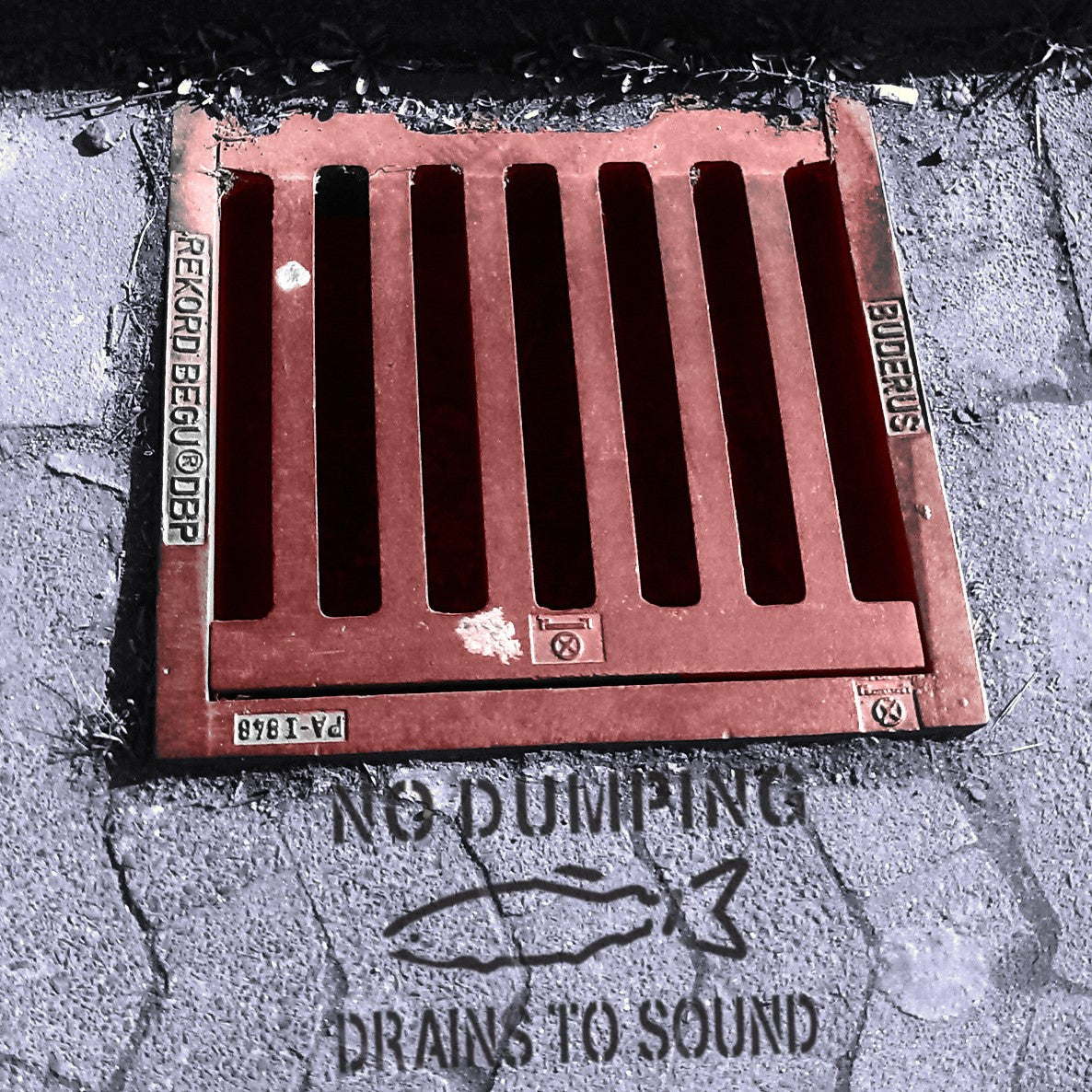 No Dumping Drains to Sound Storm Drain Stencil