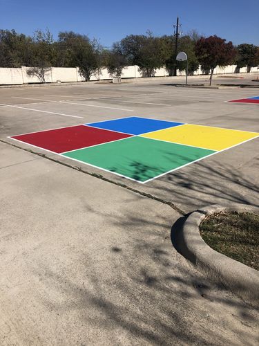 Four Square Playground Stencil