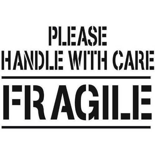 Fragile Handle with Care Freight Marking Stencil