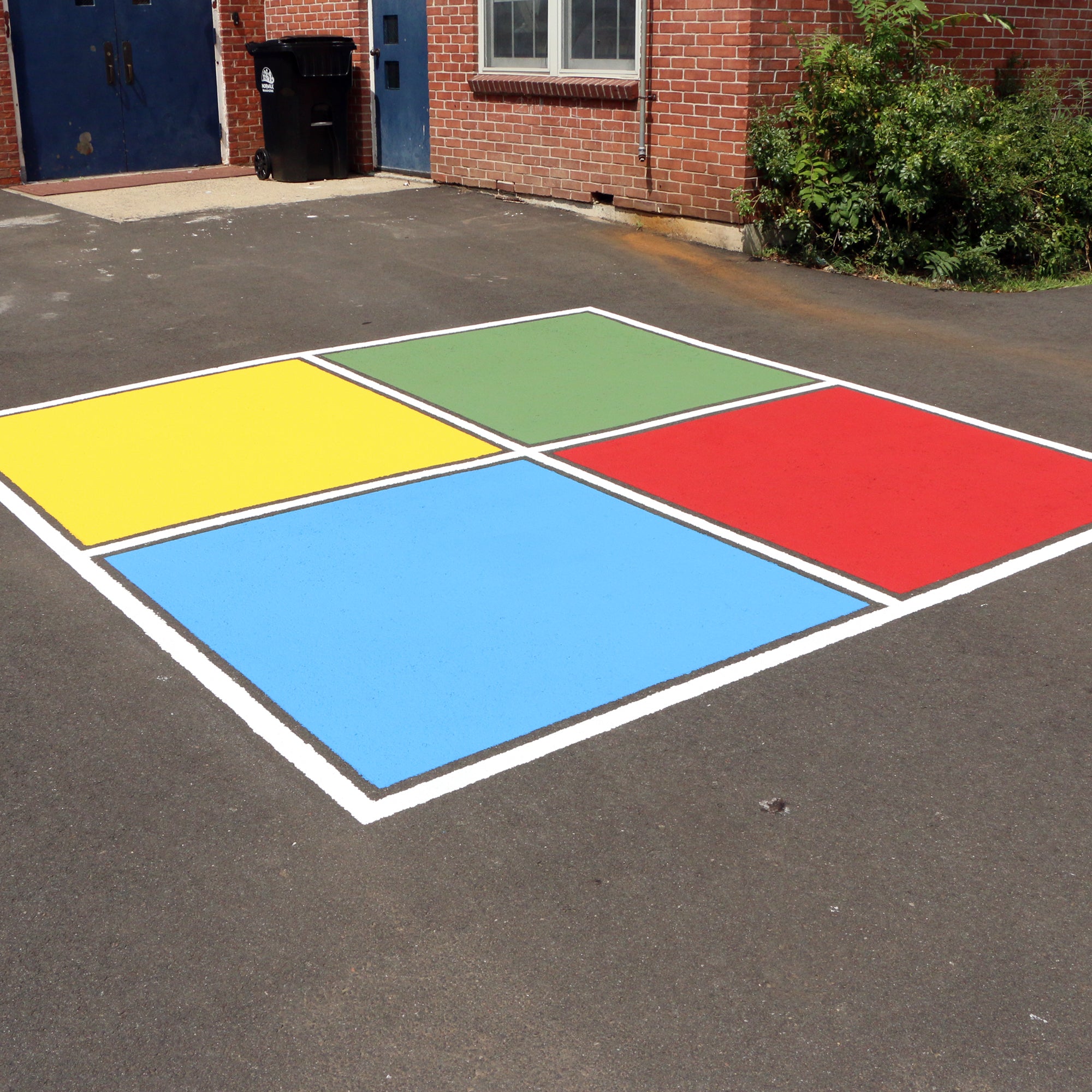 Four Square Playground Stencil