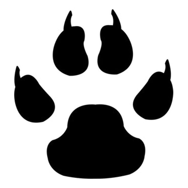Wild Cat Paw Print Silhouette Stencil – Stencil Ease