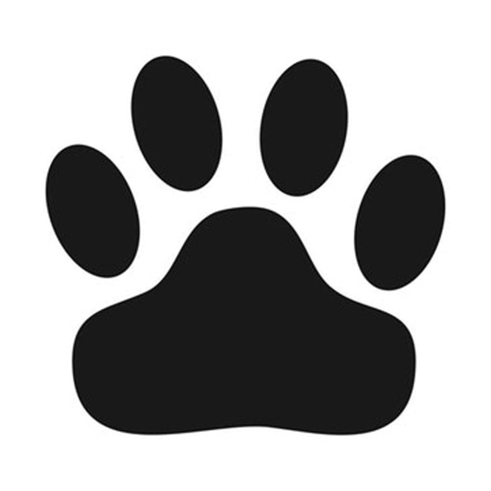 Wild Cat Paw Print Silhouette Stencil