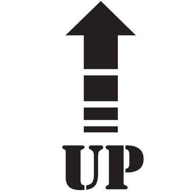 Up Arrow Shipping Symbol Stencil