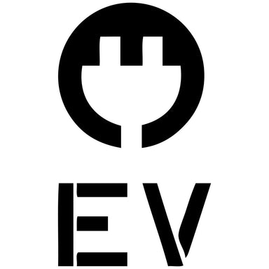 Electric Vehicle Charging Station EV with Plug Stencil