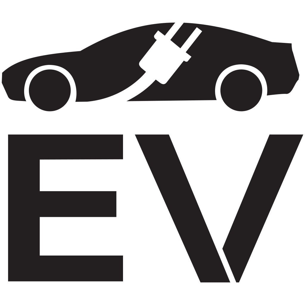 Electric Vehicle Charging Station EV Car with Plug Stencil