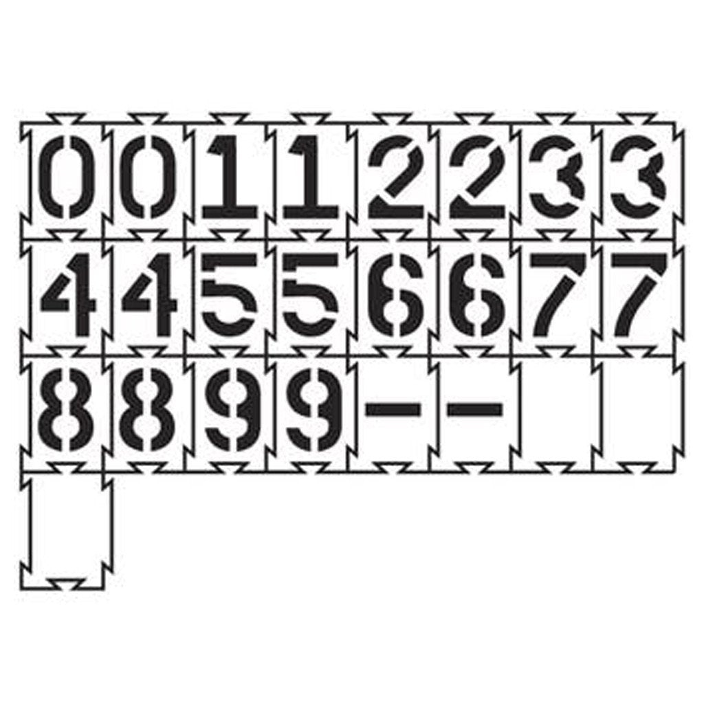 Number Stencils at QBIX Stencils