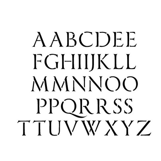 Times New Roman Font Alphabet Stencil, Letter Stencils