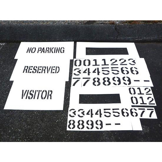  Curb Stencil Kit For Address Painting, All Numbers