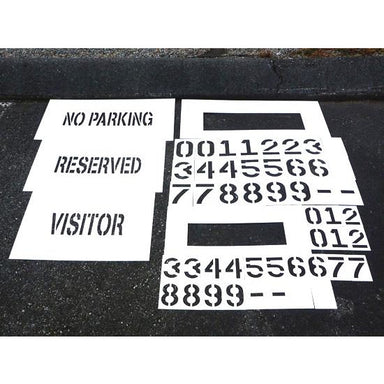 Deluxe Curb Painting Stencil Kit visitor reserved Parking numbers 3 inch 4