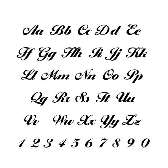 Custom Stencils, 1/2 letters, numbers, symbols