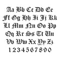 Old English Letter and Number Stencil Sets
