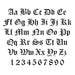 Old English Letter and Number Stencil Sets