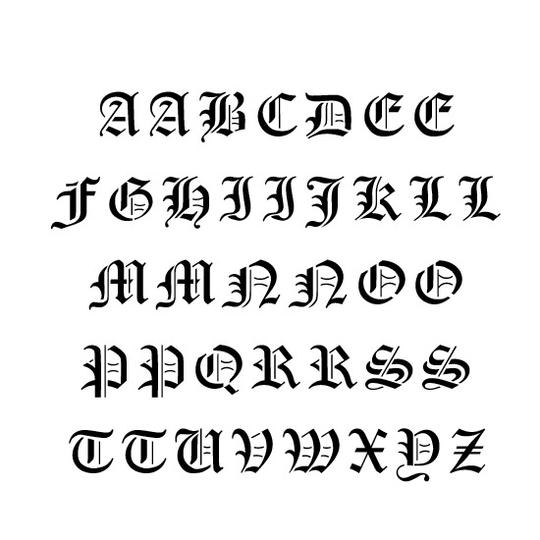 Printable Old English Letters Alphabet  Old english alphabet, Old english  letters, Lettering alphabet