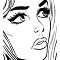 Graffiti Pop Art Face 2 by Gray Gardens SPECIAL FACE SHEET NO BAG