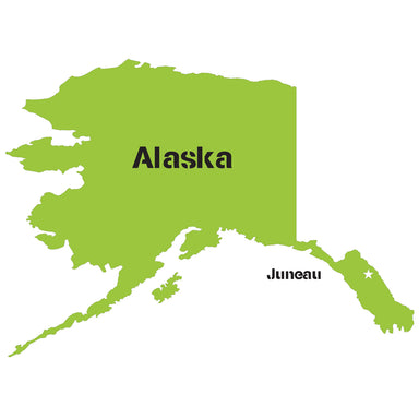 Alaska State Map Stencil