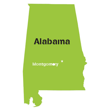 Alabama State Map Stencil
