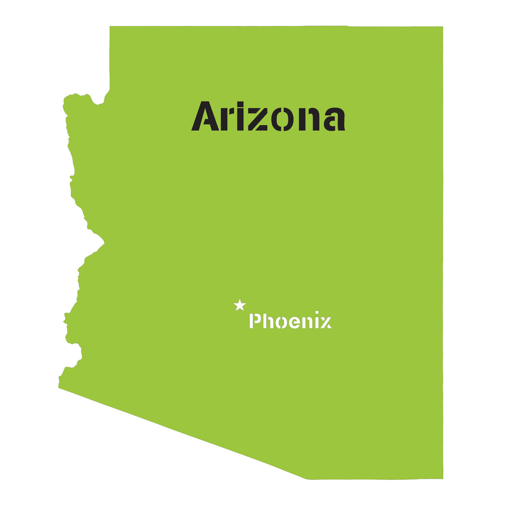 Arizona State Map Stencil