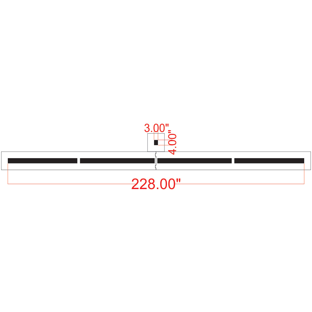 Straight Line Stencil for Parking Lots and Garages