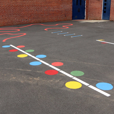 Four Square Playground Stencil