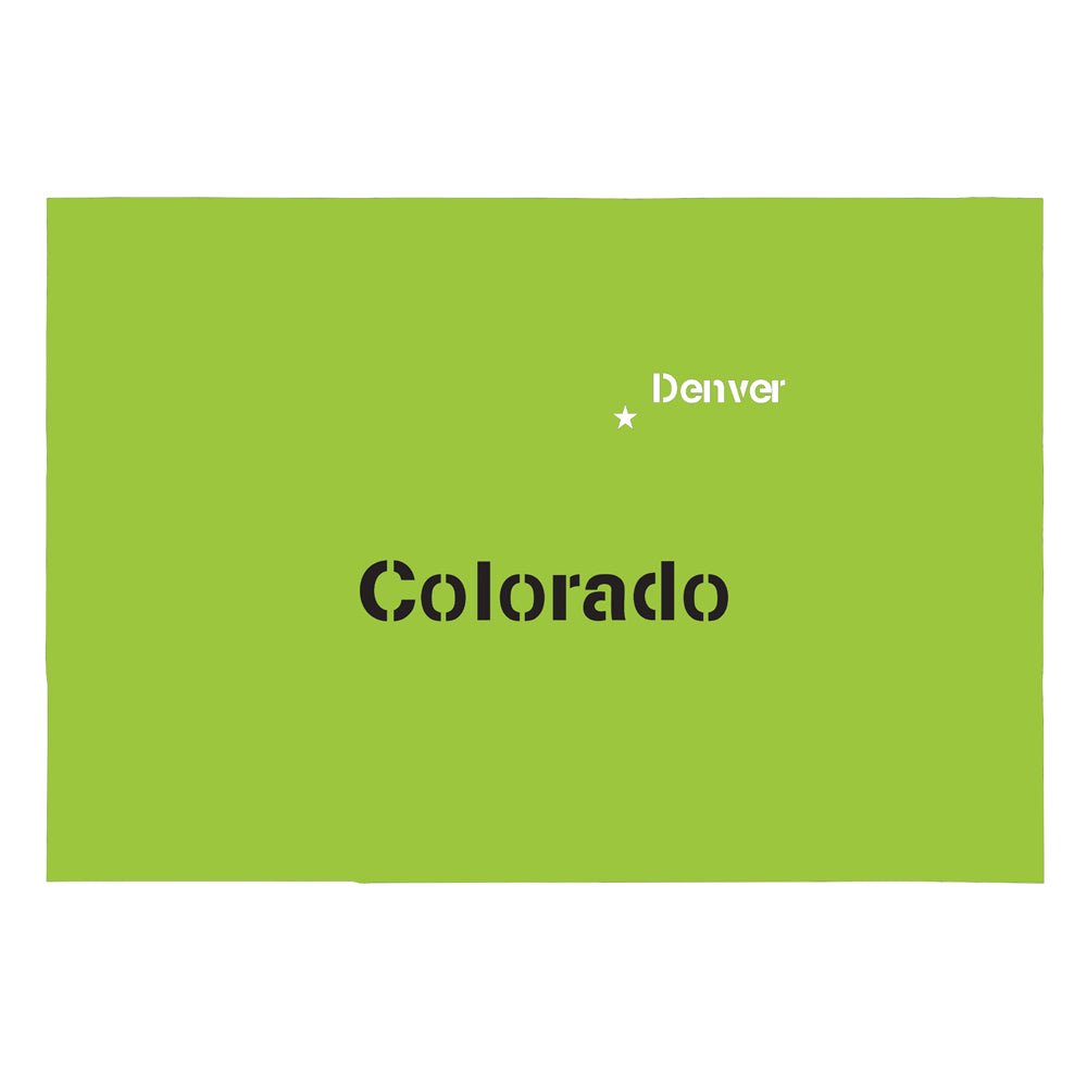 Colorado State Map Stencil