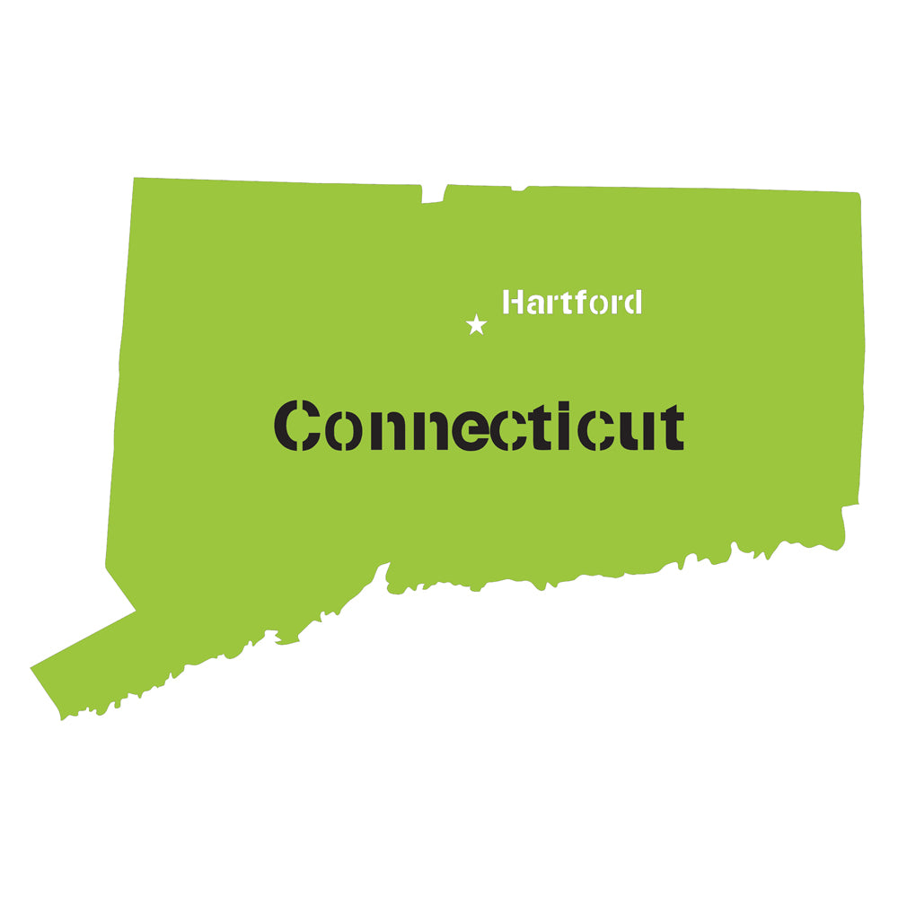 Connecticut State Map Stencil