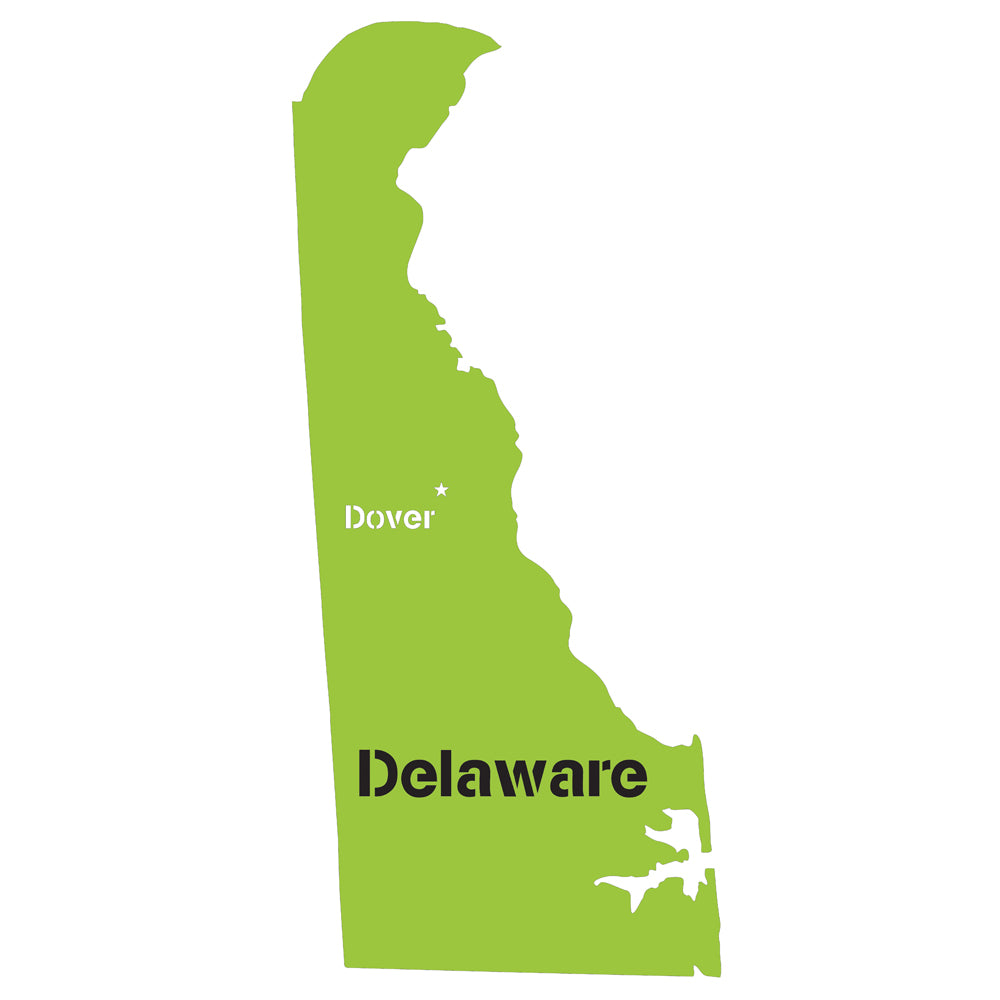 Delaware State Map Stencil