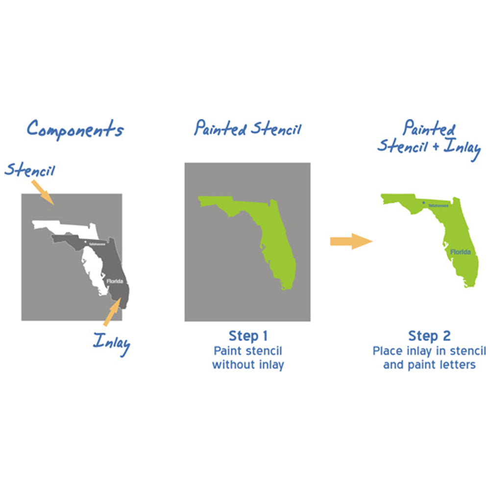 Florida State Map Stencil