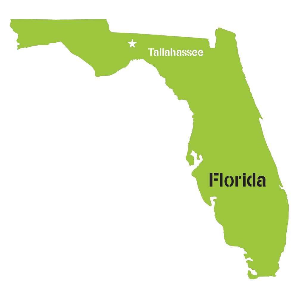 Florida State Map Stencil