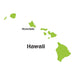 Hawaii State Map Stencil