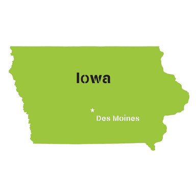Iowa State Map Stencil
