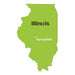 Illinois State Map Stencil