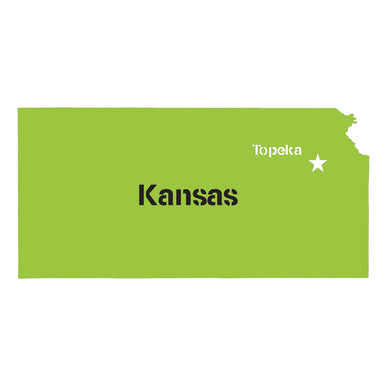 Kansas State Map Stencil