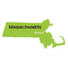 Massachusetts State Map Stencil