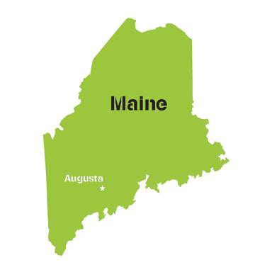 Maine State Map Stencil
