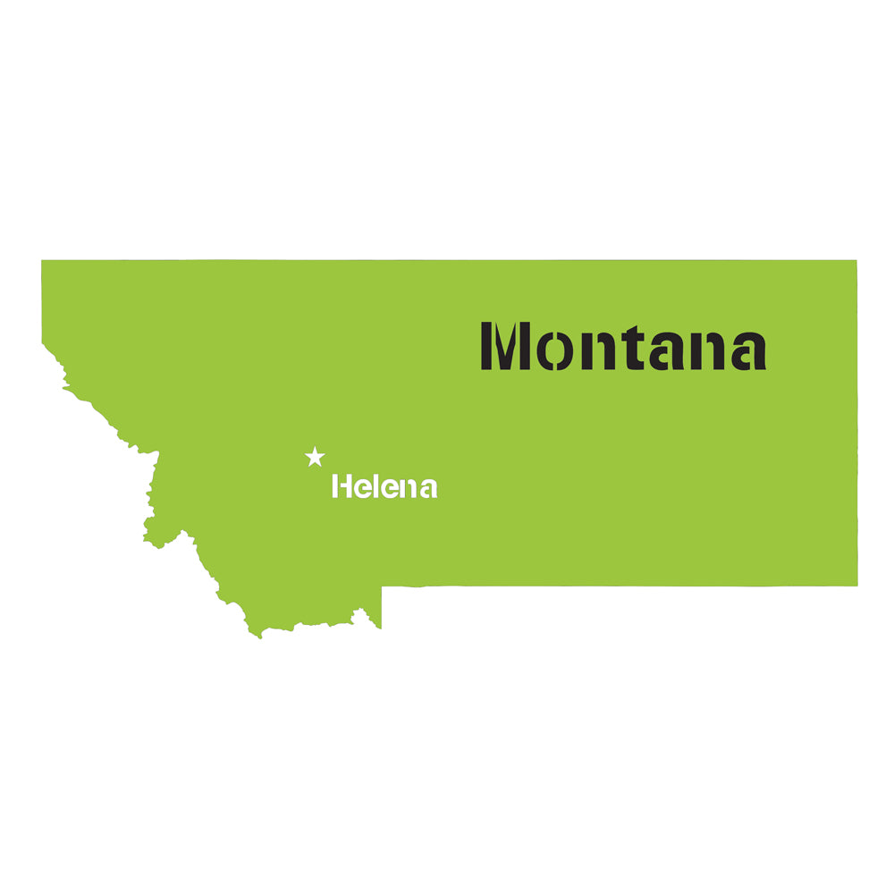 Montana State Map Stencil