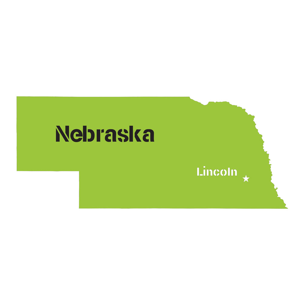 Nebraska State Map Stencil