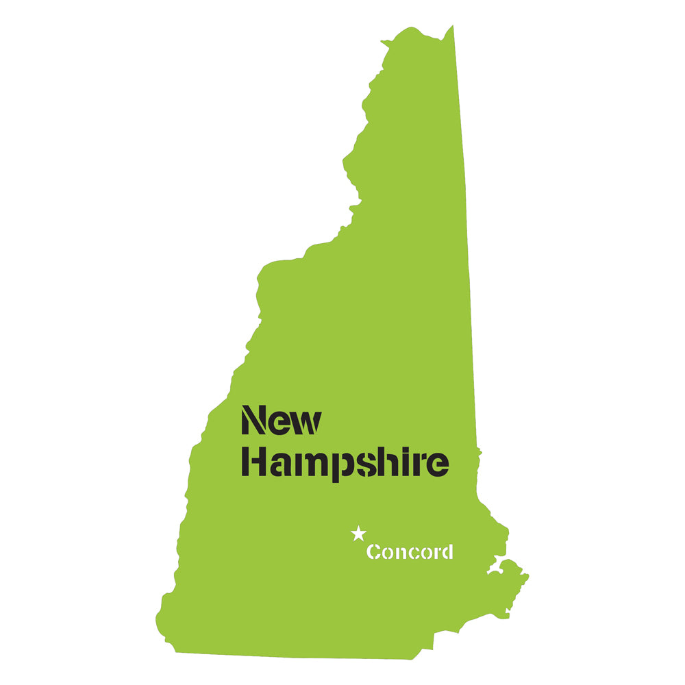 New Hampshire State Map Stencil