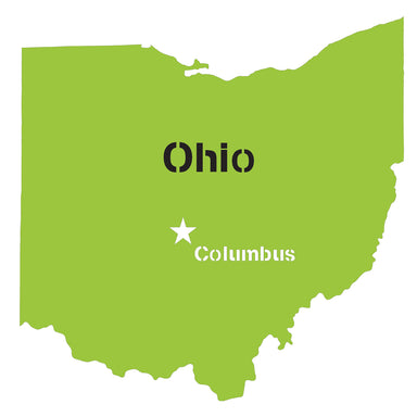 Ohio State Map Stencil