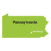 Pennsylvania State Map Stencil