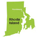 Rhode Island State Map Stencil