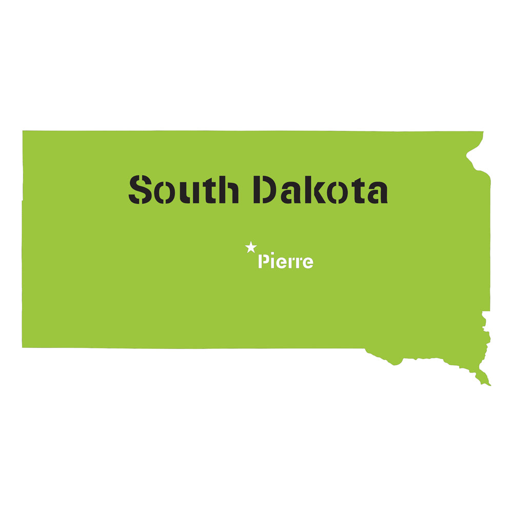 South Dakota State Map Stencil