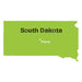 South Dakota State Map Stencil