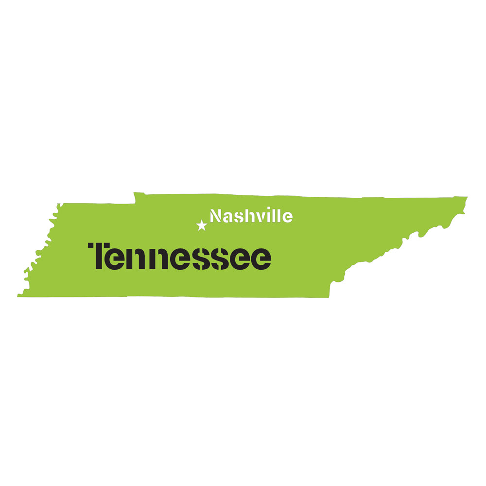 Tennessee State Map Stencil